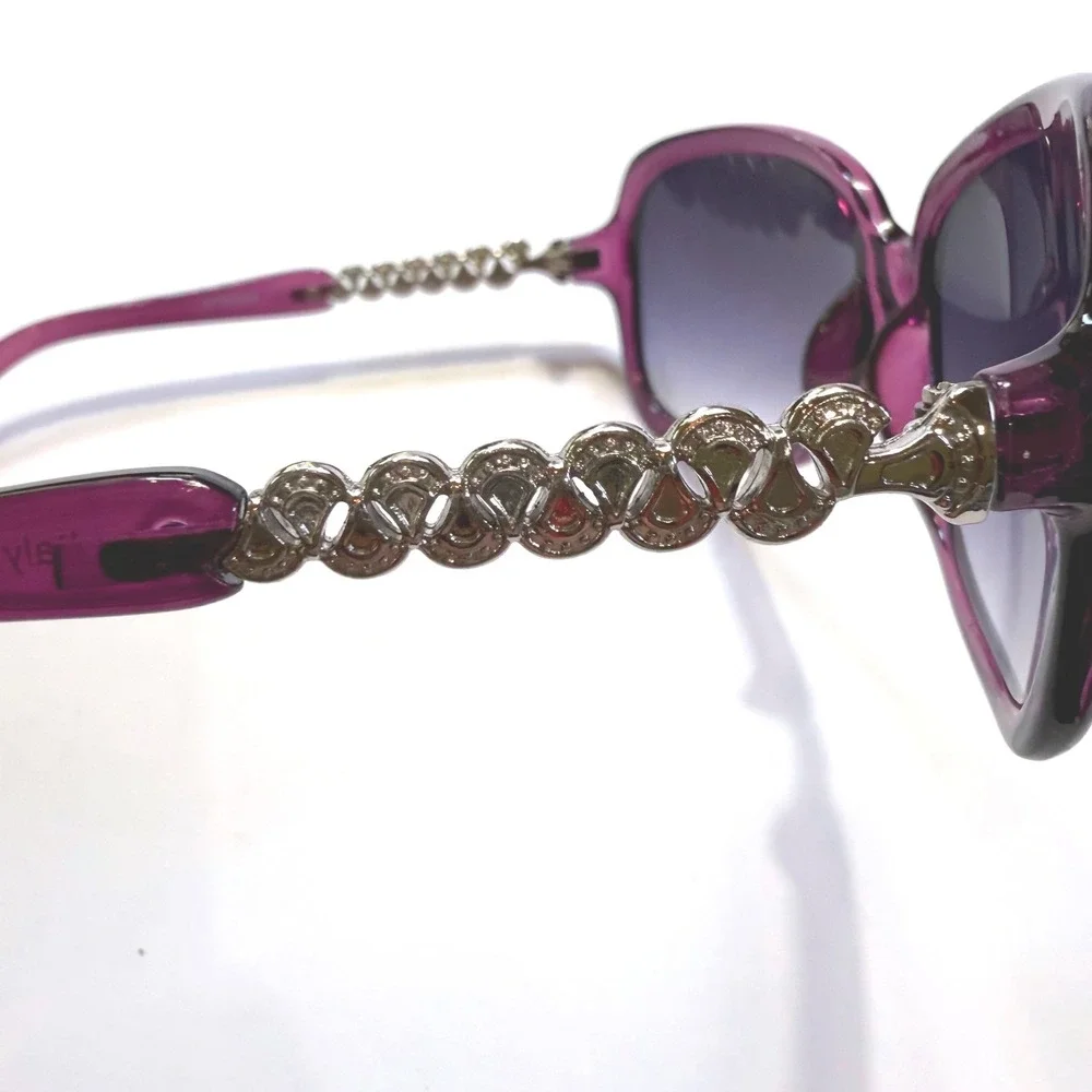 Oversized Purple Butterfly Sunglasses Italy Design Gradient Lens